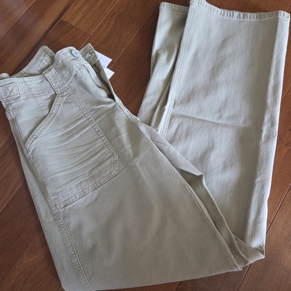 AE Stretch High-Waisted Stovepipe Pant NWT Size 0 Regular 25W - Olive - Picture 1 of 7
